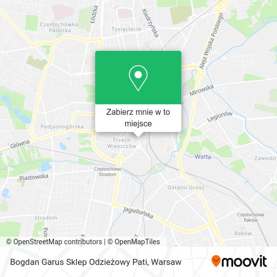 Mapa Bogdan Garus Sklep Odzieżowy Pati