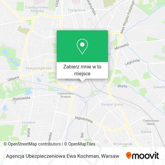 Mapa Agencja Ubezpieczeniowa Ewa Kochman