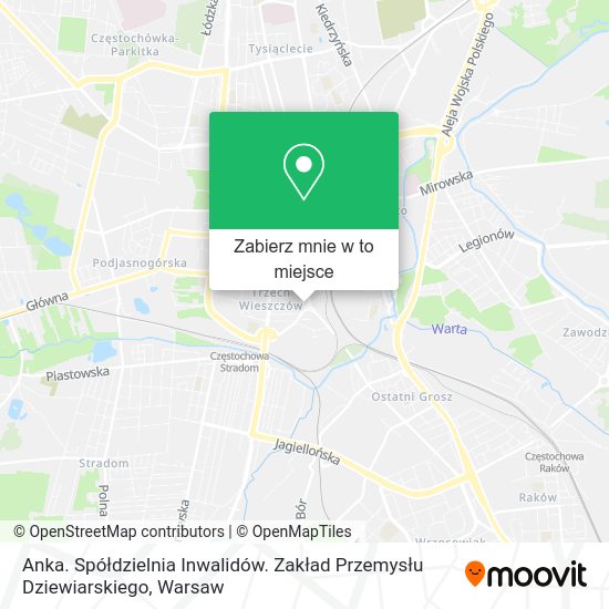 Mapa Anka. Spółdzielnia Inwalidów. Zakład Przemysłu Dziewiarskiego