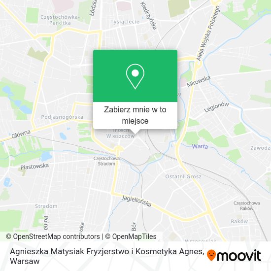 Mapa Agnieszka Matysiak Fryzjerstwo i Kosmetyka Agnes