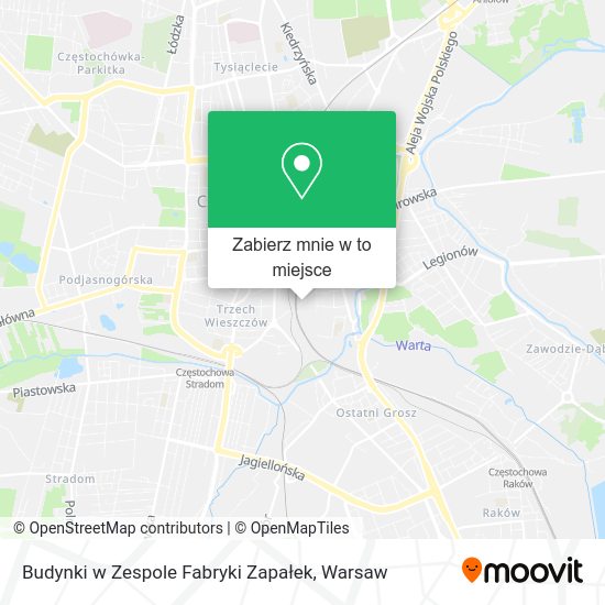 Mapa Budynki w Zespole Fabryki Zapałek