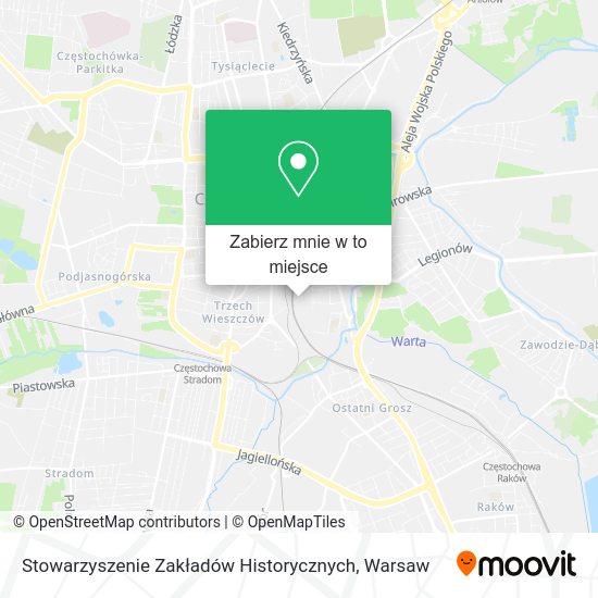 Mapa Stowarzyszenie Zakładów Historycznych