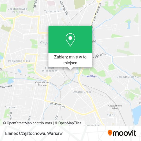 Mapa Elanex Częstochowa