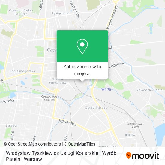 Mapa Władysław Tyszkiewicz Usługi Kotlarskie i Wyrób Patelni