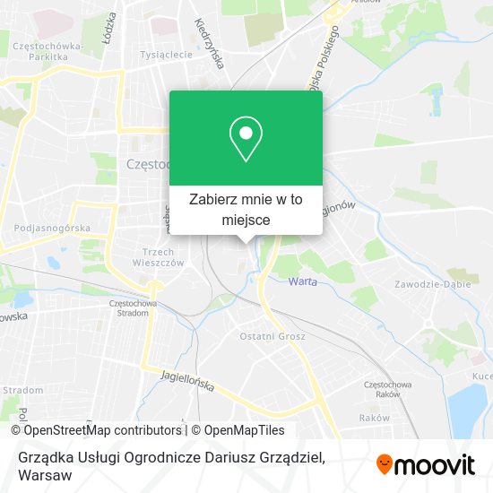 Mapa Grządka Usługi Ogrodnicze Dariusz Grządziel