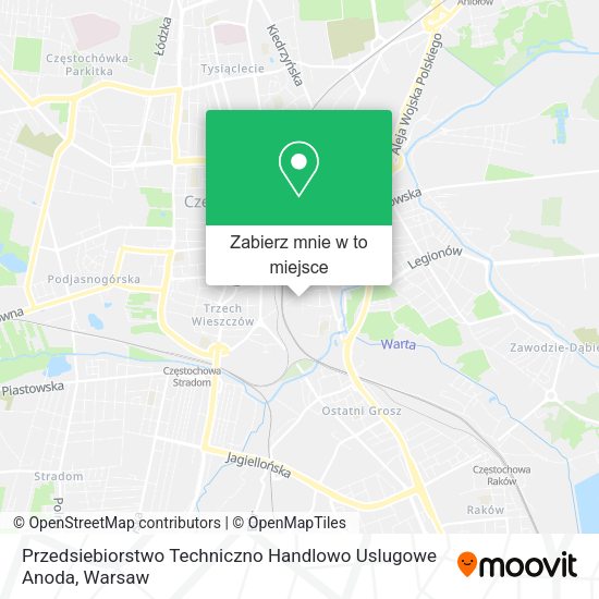 Mapa Przedsiebiorstwo Techniczno Handlowo Uslugowe Anoda