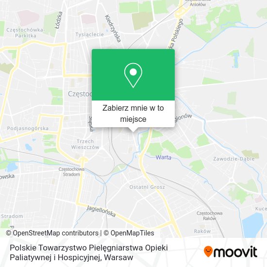 Mapa Polskie Towarzystwo Pielęgniarstwa Opieki Paliatywnej i Hospicyjnej