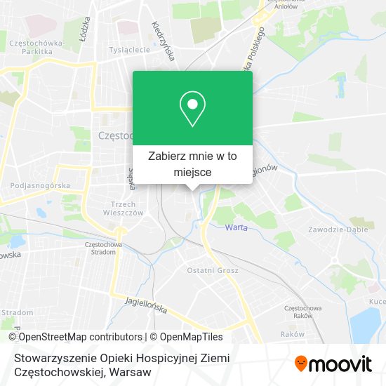 Mapa Stowarzyszenie Opieki Hospicyjnej Ziemi Częstochowskiej