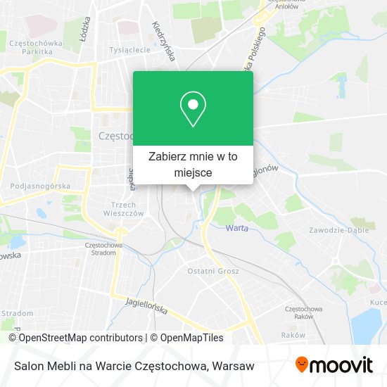 Mapa Salon Mebli na Warcie Częstochowa