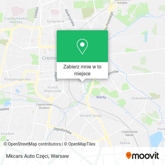 Mapa Mkcars Auto Częci