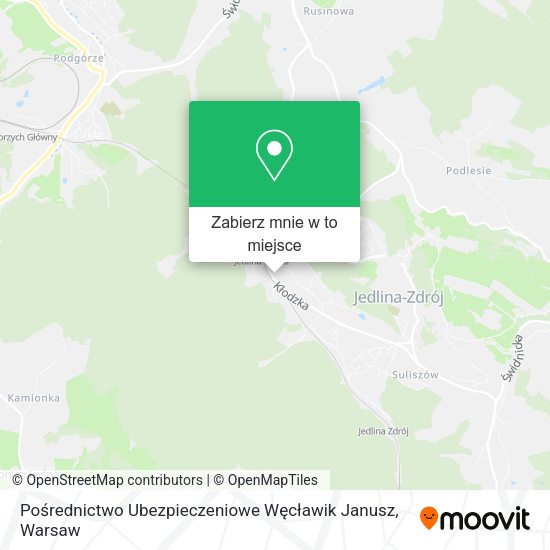 Mapa Pośrednictwo Ubezpieczeniowe Węcławik Janusz