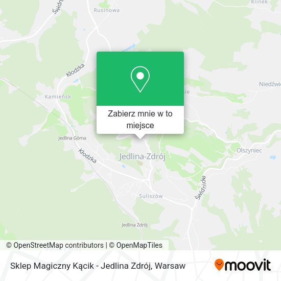 Mapa Sklep Magiczny Kącik - Jedlina Zdrój