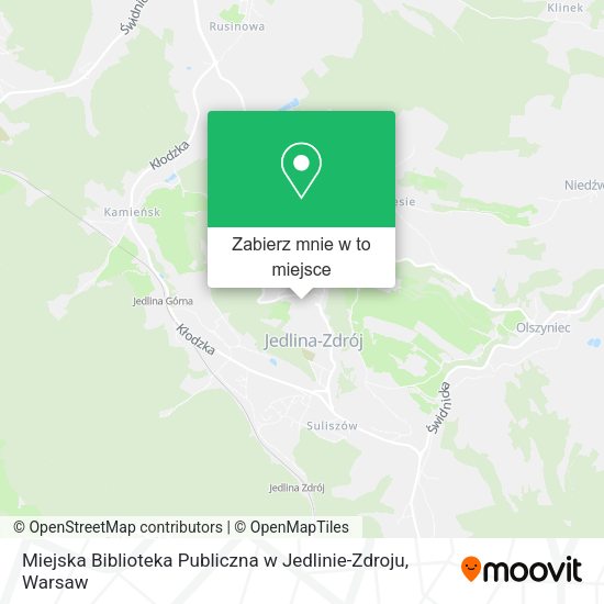 Mapa Miejska Biblioteka Publiczna w Jedlinie-Zdroju