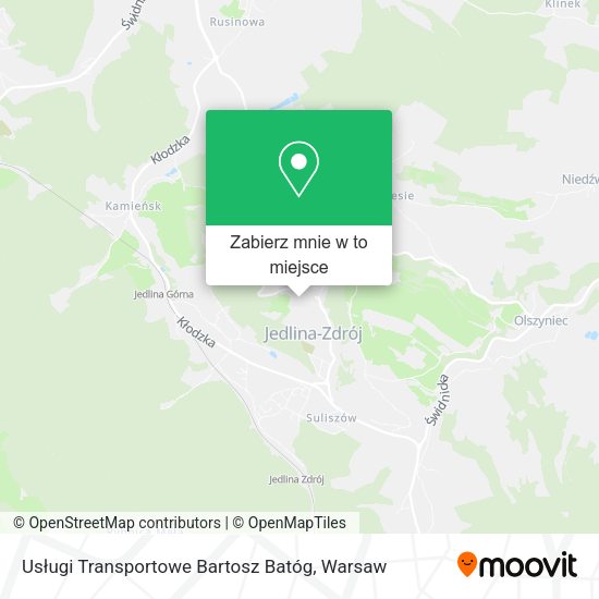 Mapa Usługi Transportowe Bartosz Batóg