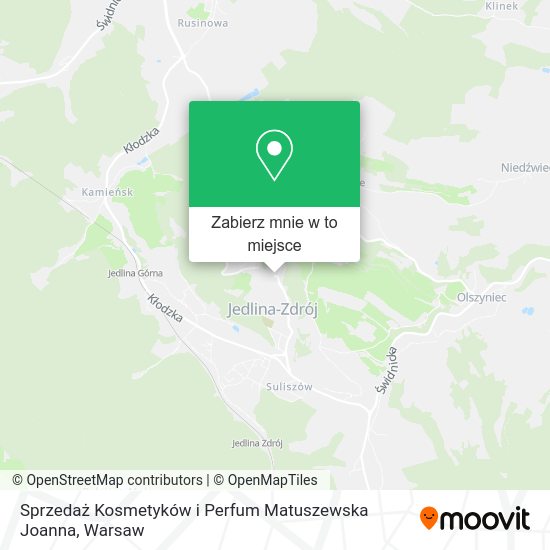 Mapa Sprzedaż Kosmetyków i Perfum Matuszewska Joanna