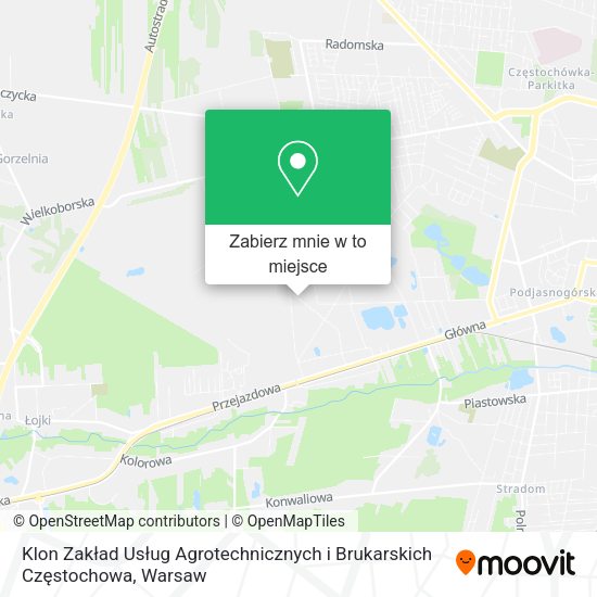 Mapa Klon Zakład Usług Agrotechnicznych i Brukarskich Częstochowa