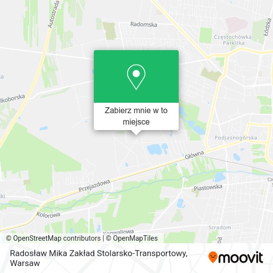 Mapa Radosław Mika Zakład Stolarsko-Transportowy