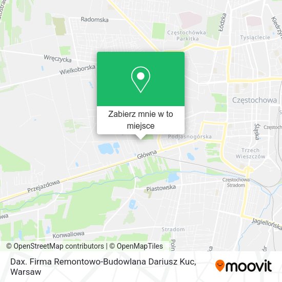 Mapa Dax. Firma Remontowo-Budowlana Dariusz Kuc