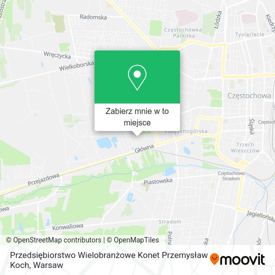 Mapa Przedsiębiorstwo Wielobranżowe Konet Przemysław Koch