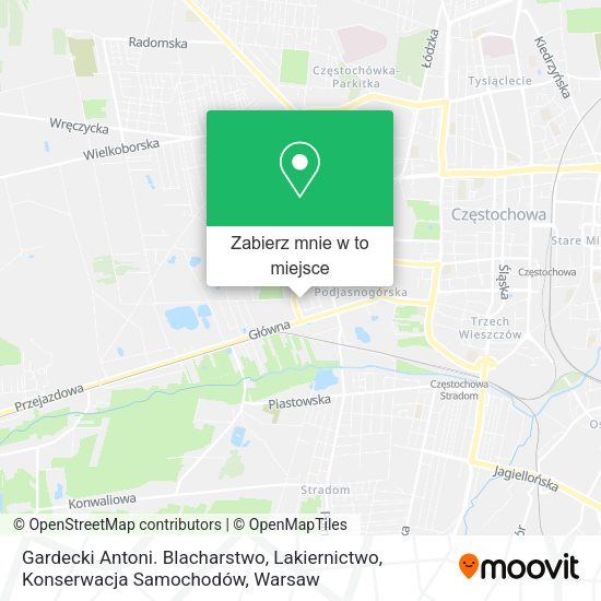 Mapa Gardecki Antoni. Blacharstwo, Lakiernictwo, Konserwacja Samochodów