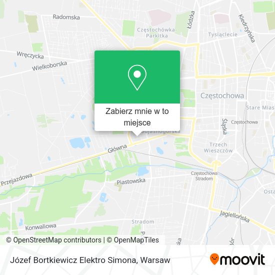 Mapa Józef Bortkiewicz Elektro Simona