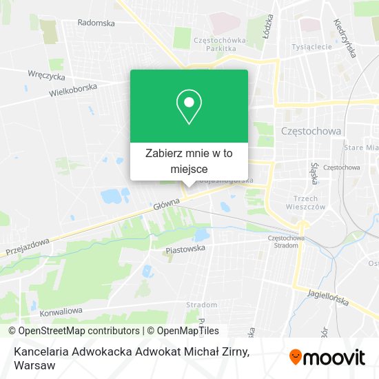 Mapa Kancelaria Adwokacka Adwokat Michał Zirny