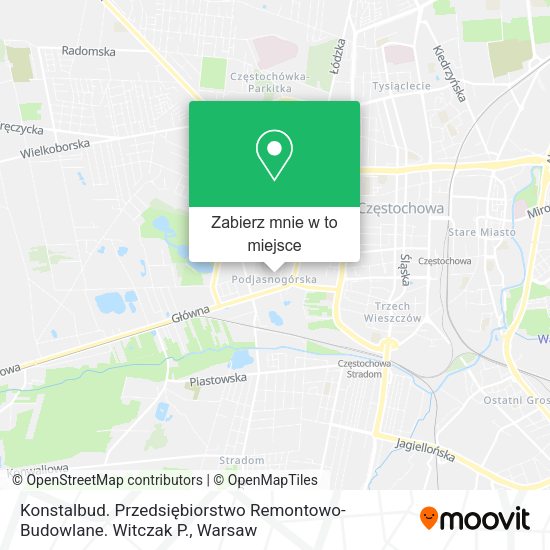 Mapa Konstalbud. Przedsiębiorstwo Remontowo- Budowlane. Witczak P.