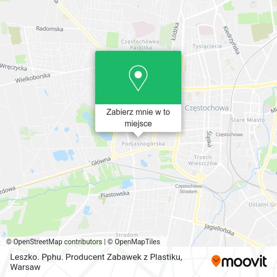 Mapa Leszko. Pphu. Producent Zabawek z Plastiku