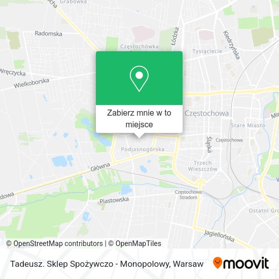 Mapa Tadeusz. Sklep Spożywczo - Monopolowy