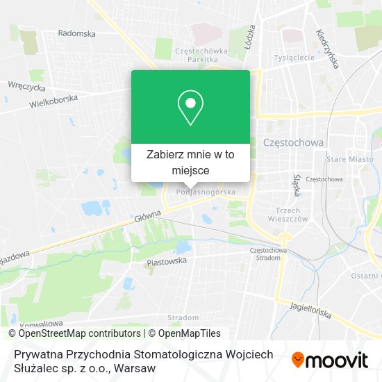 Mapa Prywatna Przychodnia Stomatologiczna Wojciech Służalec sp. z o.o.