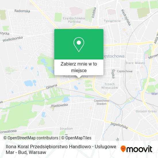 Mapa Ilona Koral Przedsiębiorstwo Handlowo - Usługowe Mar - Bud