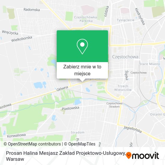 Mapa Prosan Halina Mesjasz Zakład Projektowo-Usługowy