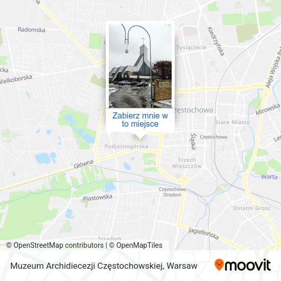 Mapa Muzeum Archidiecezji Częstochowskiej