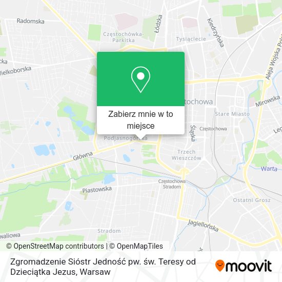 Mapa Zgromadzenie Sióstr Jedność pw. św. Teresy od Dzieciątka Jezus