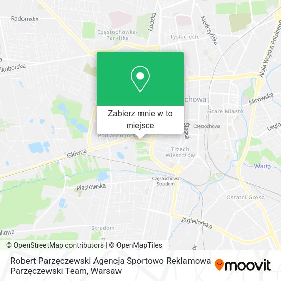 Mapa Robert Parzęczewski Agencja Sportowo Reklamowa Parzęczewski Team