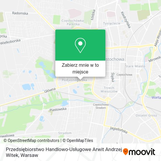 Mapa Przedsiębiorstwo Handlowo-Usługowe Arwit Andrzej Witek