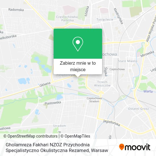 Mapa Gholamreza Fakhari NZOZ Przychodnia Specjalistyczno Okulistyczna Rezamed