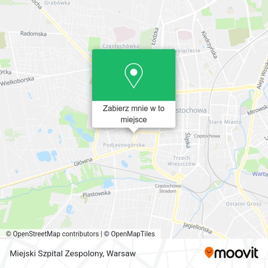 Mapa Miejski Szpital Zespolony