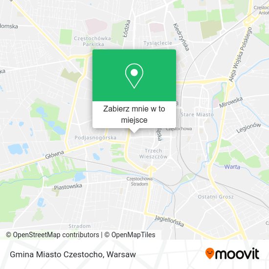 Mapa Gmina Miasto Czestocho