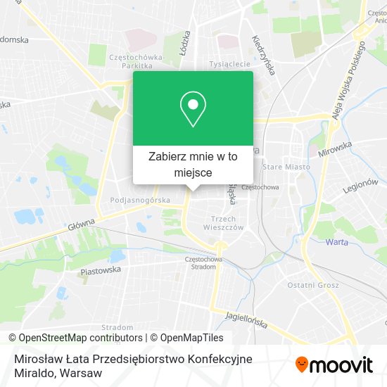 Mapa Mirosław Łata Przedsiębiorstwo Konfekcyjne Miraldo