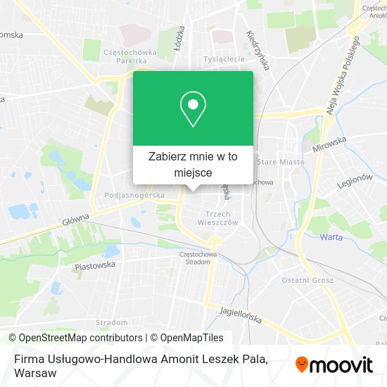 Mapa Firma Usługowo-Handlowa Amonit Leszek Pala