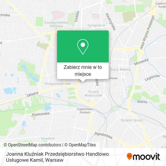 Mapa Joanna Kluźniak Przedsiębiorstwo Handlowo Usługowe Kamil