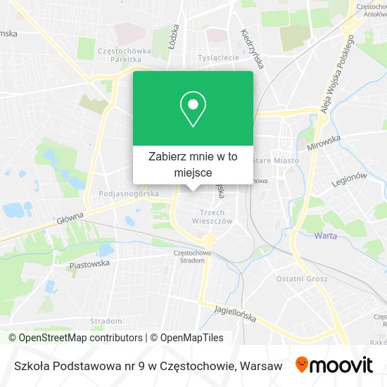 Mapa Szkoła Podstawowa nr 9 w Częstochowie