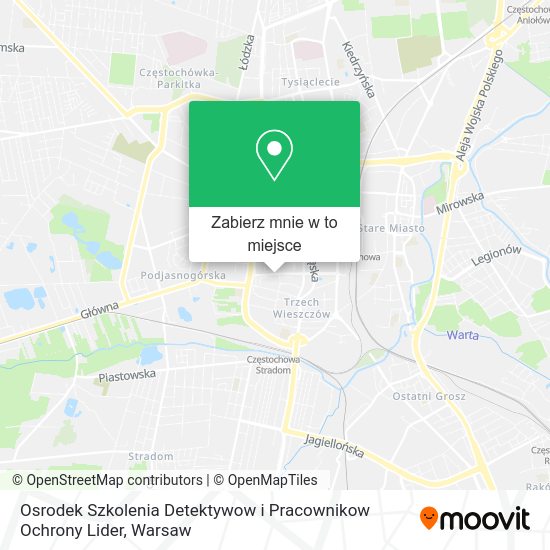 Mapa Osrodek Szkolenia Detektywow i Pracownikow Ochrony Lider