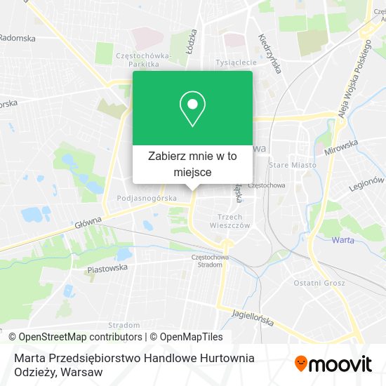 Mapa Marta Przedsiębiorstwo Handlowe Hurtownia Odzieży