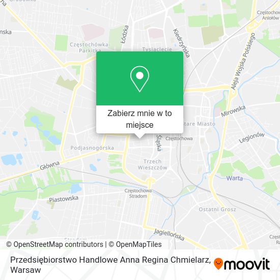 Mapa Przedsiębiorstwo Handlowe Anna Regina Chmielarz