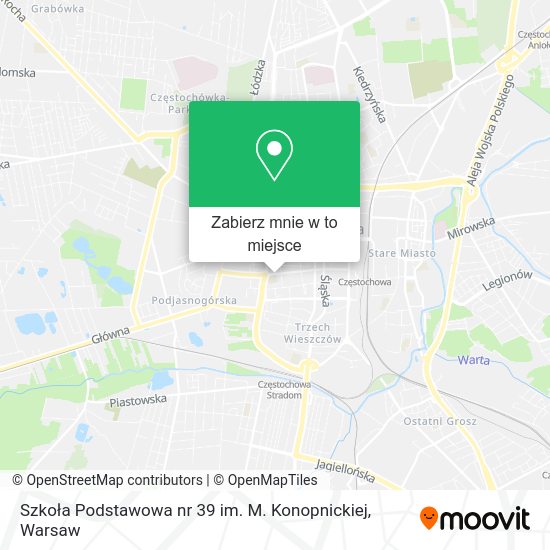 Mapa Szkoła Podstawowa nr 39 im. M. Konopnickiej