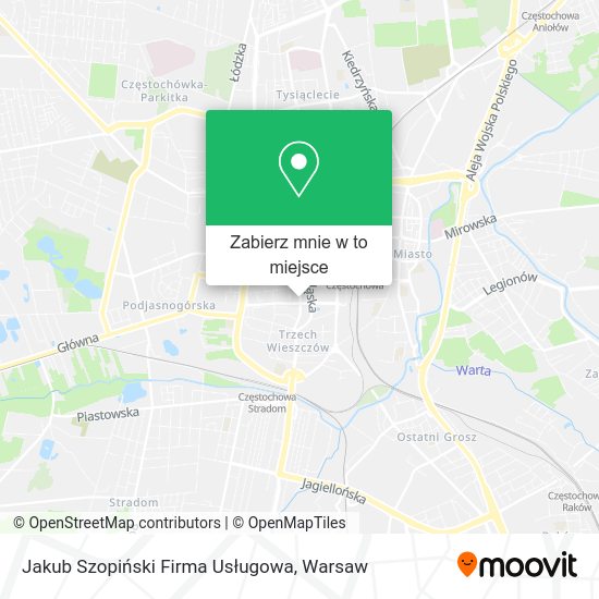 Mapa Jakub Szopiński Firma Usługowa