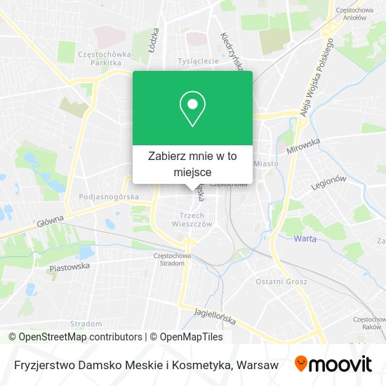 Mapa Fryzjerstwo Damsko Meskie i Kosmetyka