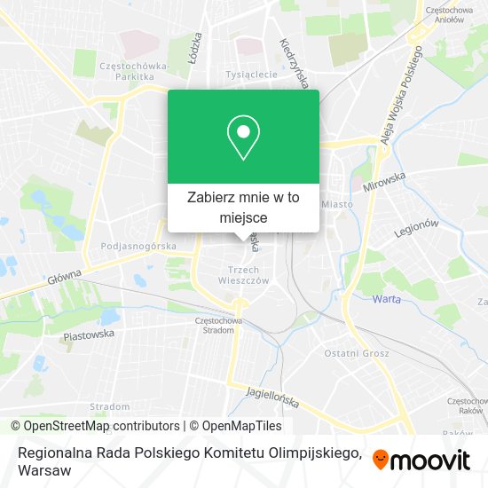 Mapa Regionalna Rada Polskiego Komitetu Olimpijskiego